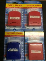 Self Inking Stamps Set4 (Entered, Emailed, Paid & Acct Overdue)